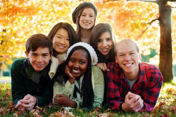 See! We’re making a triangle full of people of different races! We are so open minded and cultured! 