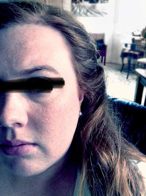The face of a woman with regrets.
