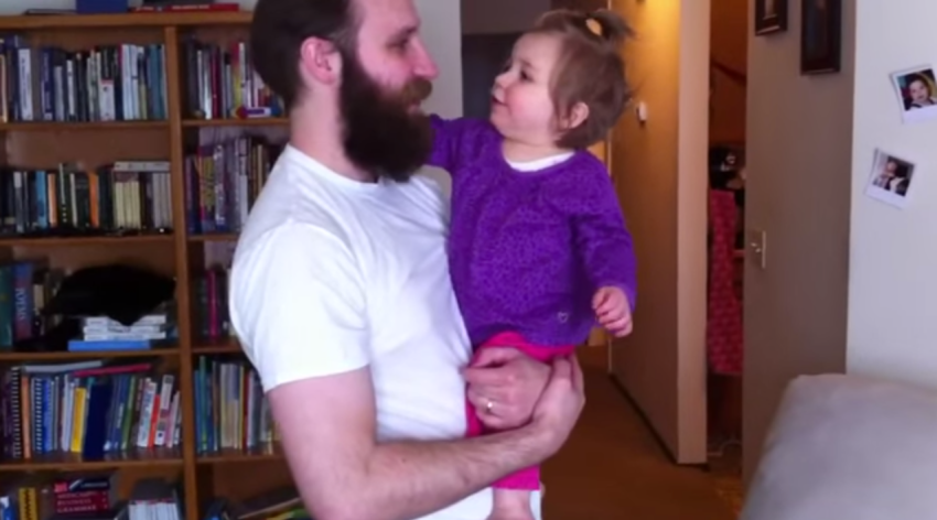 Watch This Baby’s Reaction After Her Dad Shaves Off His Beard