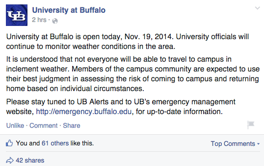 Facebook / University At Buffalo