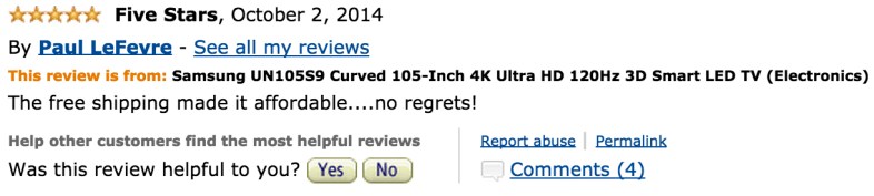 20 Hilarious Amazon Reviews Of The $119,999 Samsung TV