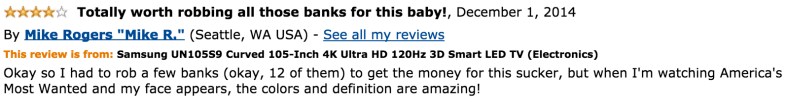 20 Hilarious Amazon Reviews Of The $119,999 Samsung TV