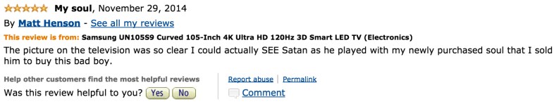 20 Hilarious Amazon Reviews Of The $119,999 Samsung TV