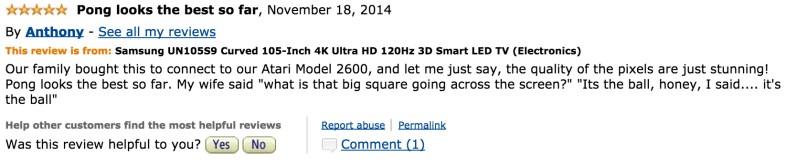 20 Hilarious Amazon Reviews Of The $119,999 Samsung TV