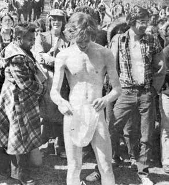 mid-march 74 streaker in crowd