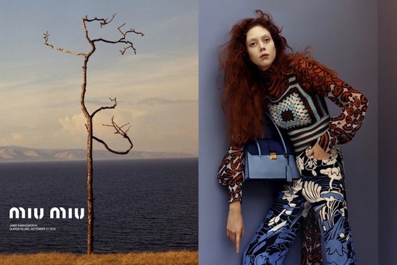 Natalie Westling for Miu Miu Resort 2015 Campaign by Jamie Hawkesworth.