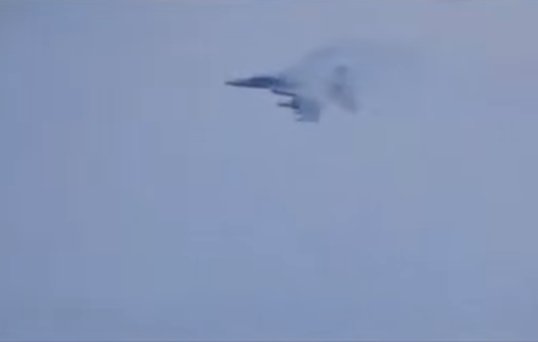 At eight seconds the aircraft goes supersonic.