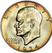 1974 eisehower dollar coin