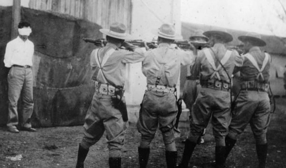 Firing squad in Cuba, 1956 via Wiki Commons