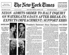 Early August 74 Aug 5 Nixon admits NYT