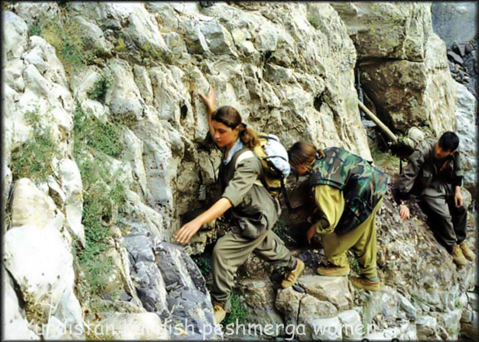 Female Peshmerga (Kurdish) fighters via Flick - jan Sefti