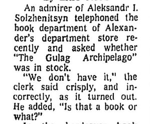 Alexander's Solzhenitsyn