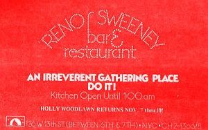 Reno Sweeney ad paper