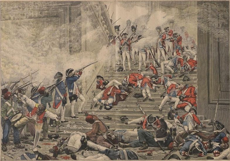 The massacre of the Swiss Guard at Tuileries Palace via Wiki Commons