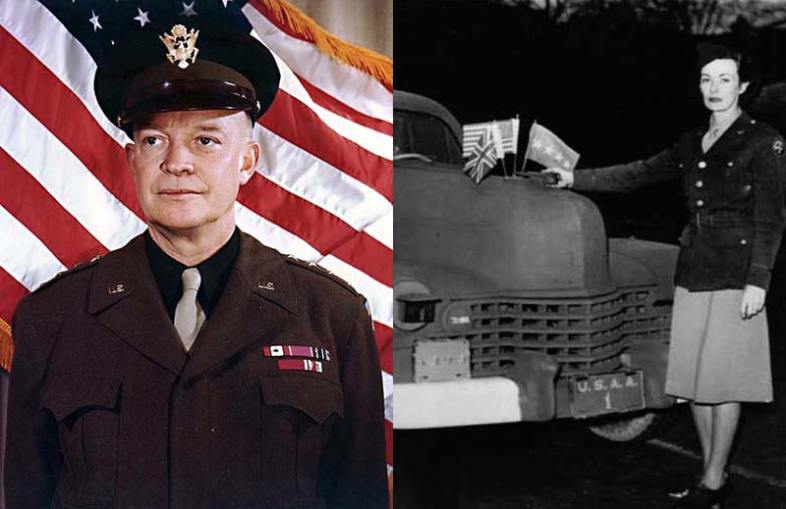 Dwight D. Eisenhower and  Kay Summersby. (Wikimedia Commons)