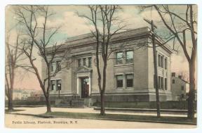 flatbush libary postcard