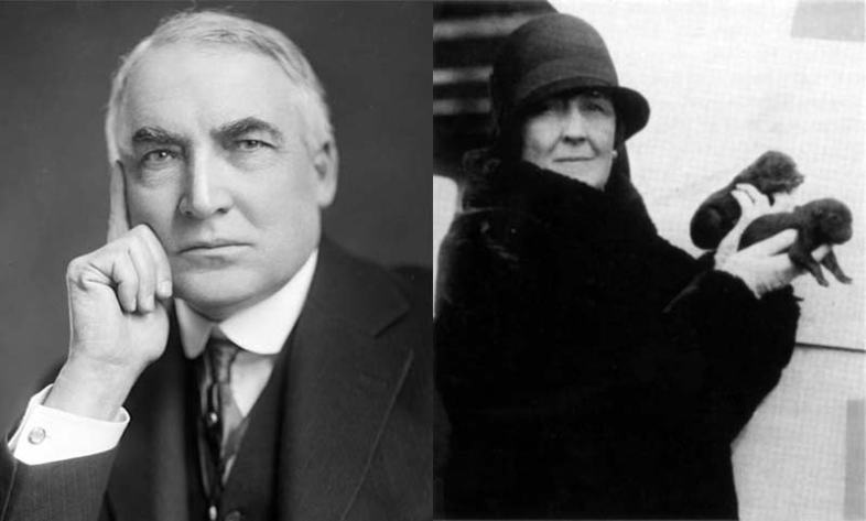 Warren G. Harding and  Carrie Fulton Phillips (Wikimedia Commons)