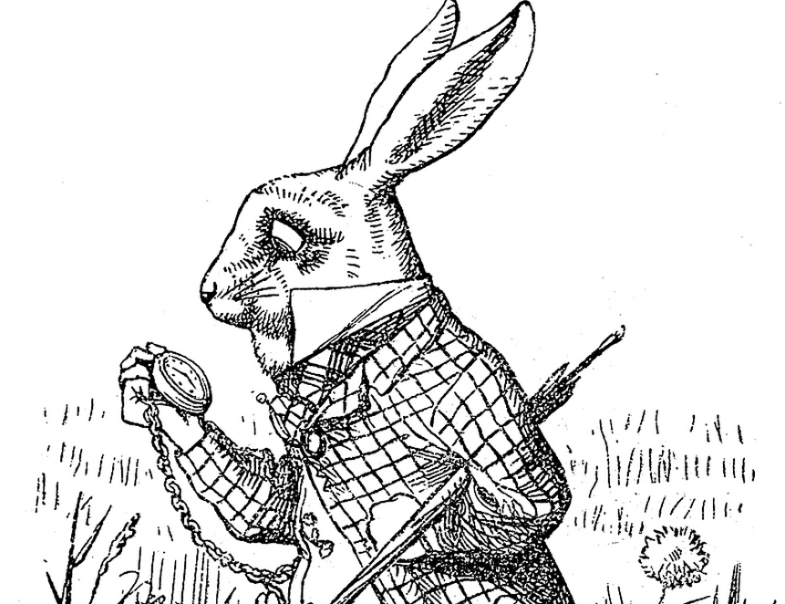 Lewis Carroll's White Rabbit via Wiki Commons