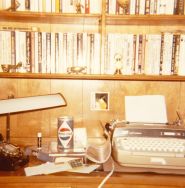 1975 desk with typewriter