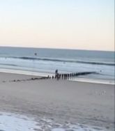 rockaway beach in winter