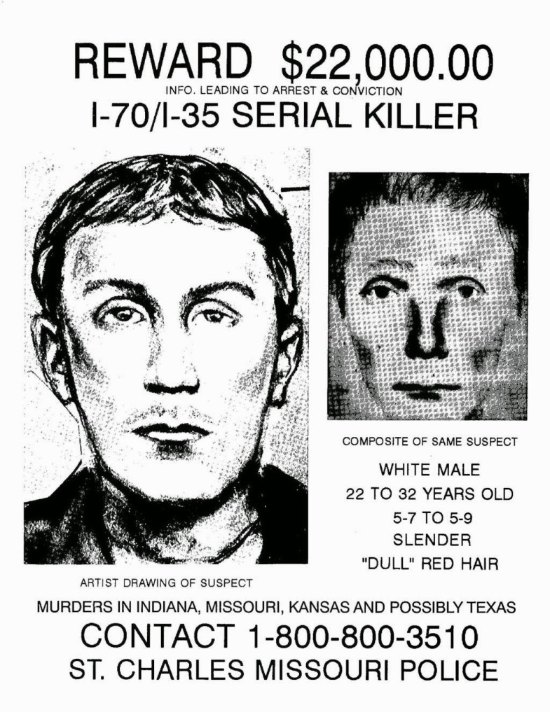 I-70 murderer composite sketch and reward poster