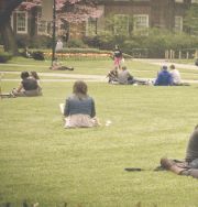 BC campus quad spring