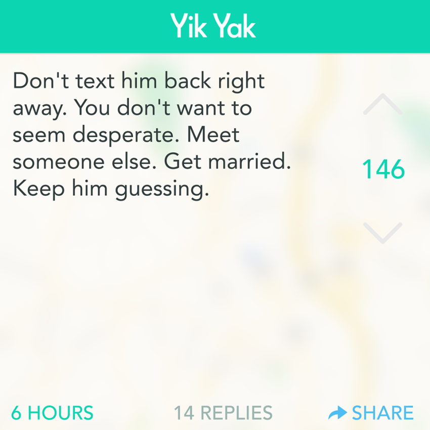 These 23 Yik-Yaks Basically Sum Up Your Love Life