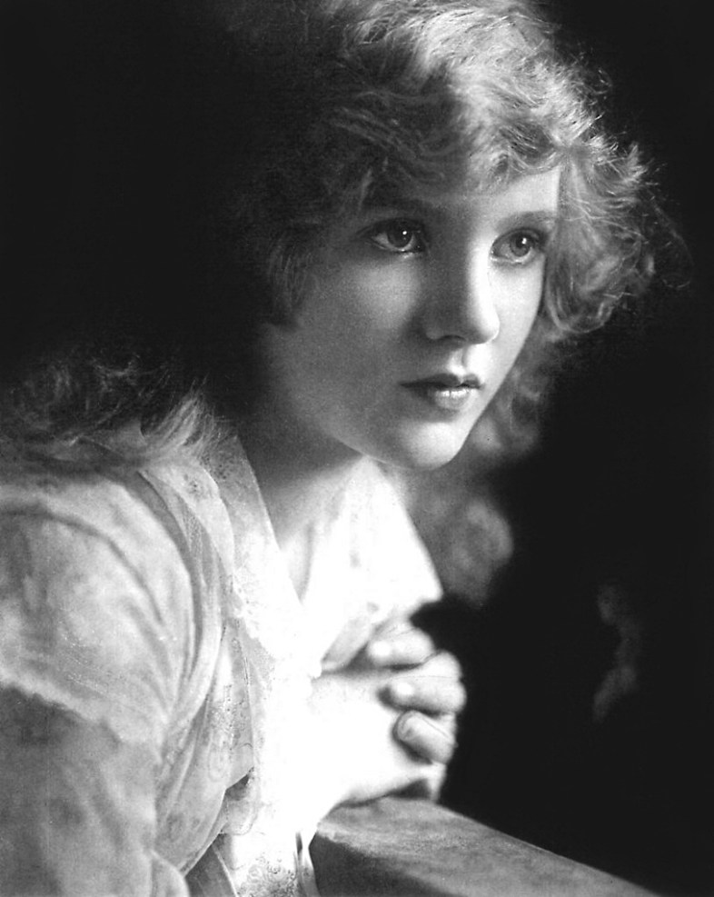 Teenaged motion picture actress Mary Miles Minter (born 1902) in 1917, pictured in a Flying A Studios publicity shot. Minter left Flying A in 1918.