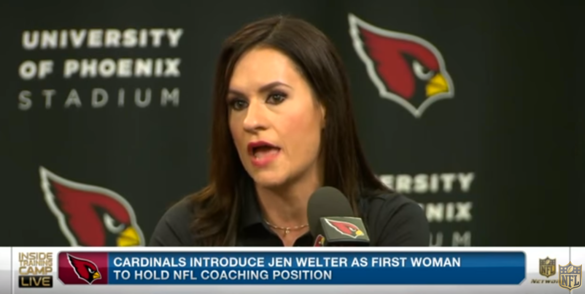 NFL's first female coach Jen Welter: 'I didn't even dream this was possible' / NFL Youtube