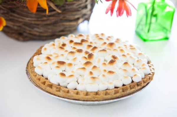 Sweet Potato Pie with Marshmallows & Spiced Cream from Eclectic Recipes