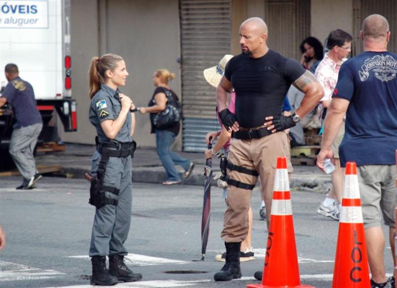 "The Rock" on set for Fast and Furious 5 | Flickr / Lisa Marie