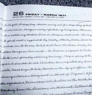 diary 1971 page