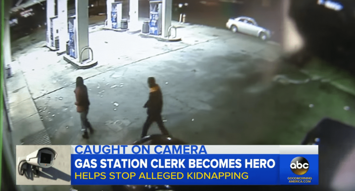 Gas Station Clerk Helps Stop Alleged Kidnapping / ABC News (Youtube)