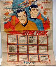 Star Trek 1977 calendar