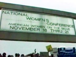 National Women's Conference sign