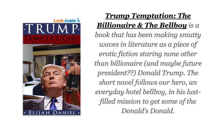 The 11 Sluttiest Lines From The Incredible Donald Trump Erotic Fiction Book