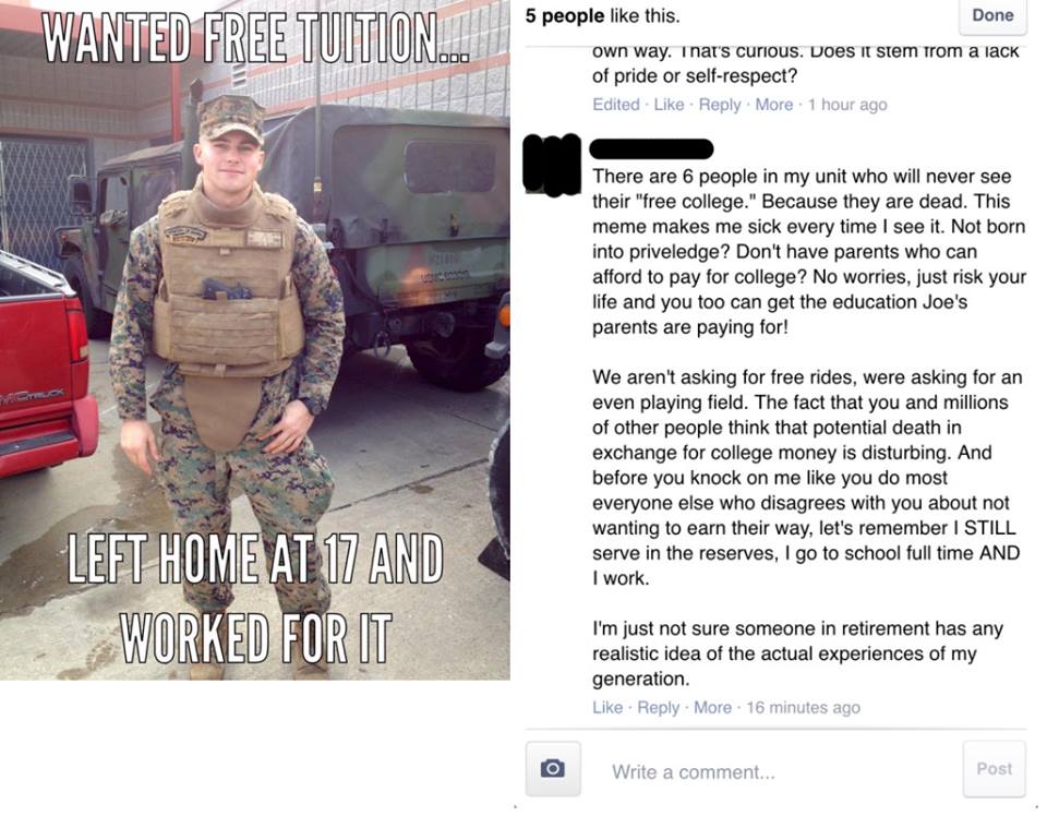Soldier Tears Apart Right-Wing Argument That People Who Want Free College Should Join The Military