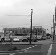 Ram's Horn diner BW detail