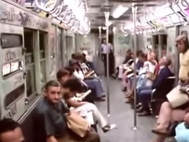 subway car inside 1 train