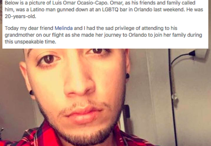 What This Flight Did For The Grieving Grandmother Of An Orlando Shooting Victim Will Melt Your Heart
