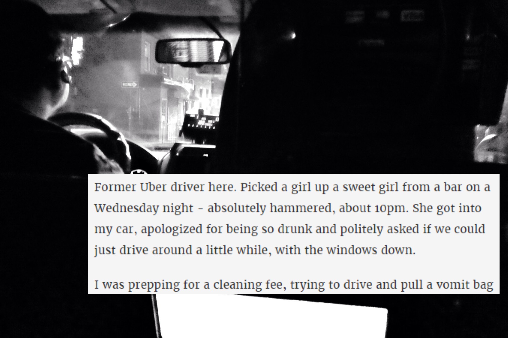 When An Uber Driver Picked Up This Girl From A Bar, He Had No Idea Her Story Would Break His Heart