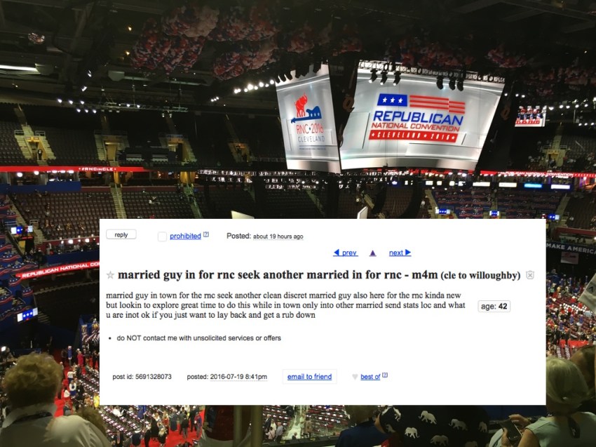 Lots Of Repressed Horny Men Are Looking For Hot Gay Sex At RNC Convention