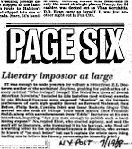 page six literary impostor