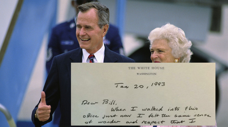 Trump Should Read This Moving Note President George HW Bush Wrote Bill Clinton After Losing