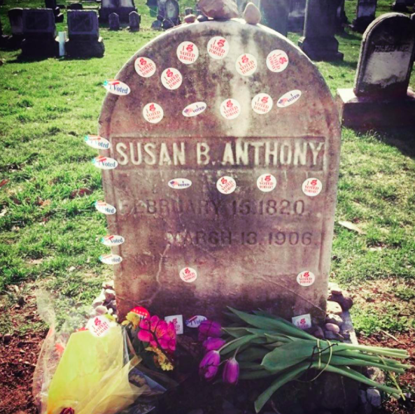 Women Are Leaving ‘I Voted’ Stickers On Susan B. Anthony’s Grave, And It’s Beautiful