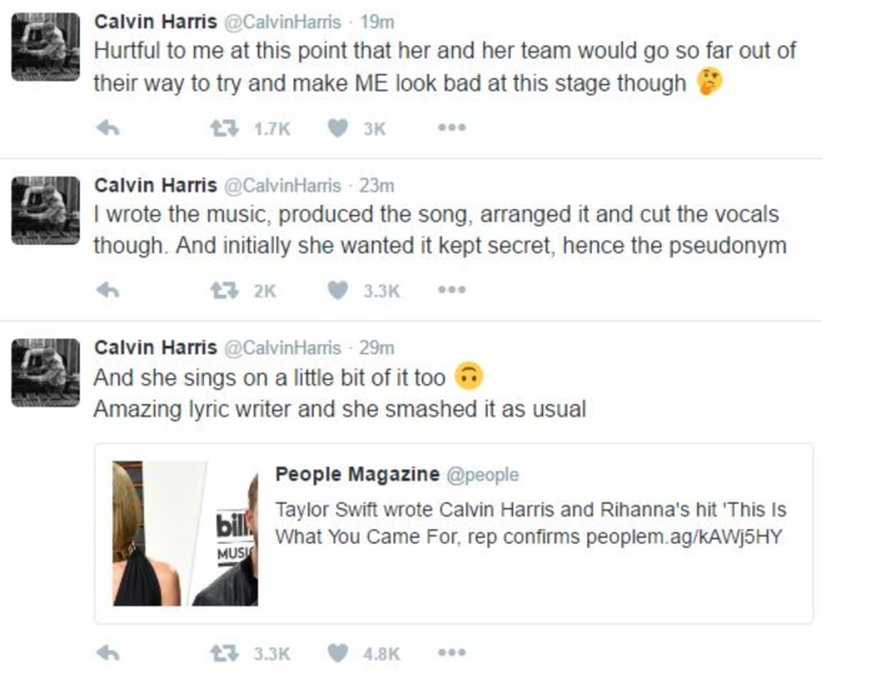 Calvin Harris' Twitter