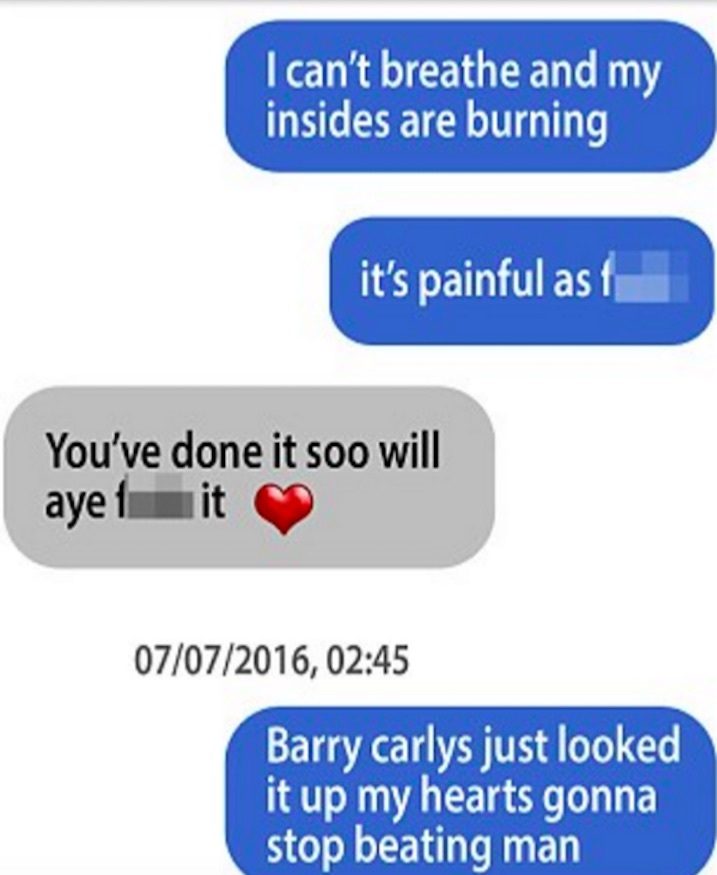 Text Convo via Daily Mail