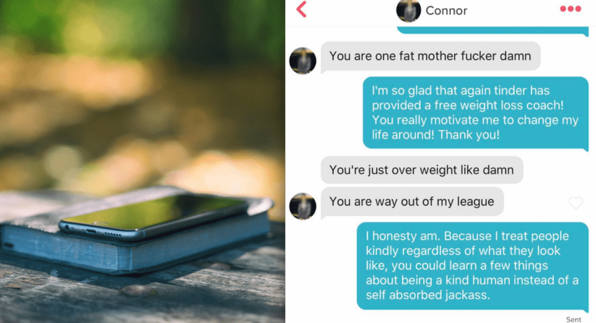 This Guy Matched With A Girl On Tinder Just So He Could Body Shame Her