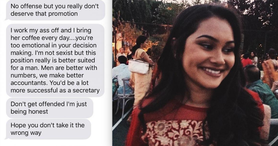 This Woman’s Sexist Coworker Said She’d Be ‘More Successful As A Secretary’ And Her Response Was Epic