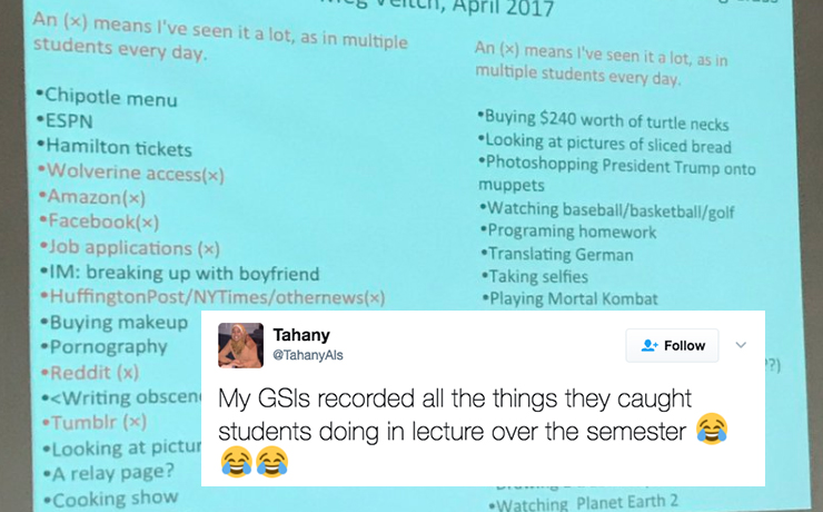 This College Instructor Listed Everything She Caught Students Doing On Their Laptops In Class And It’s Hilariously Relatable
